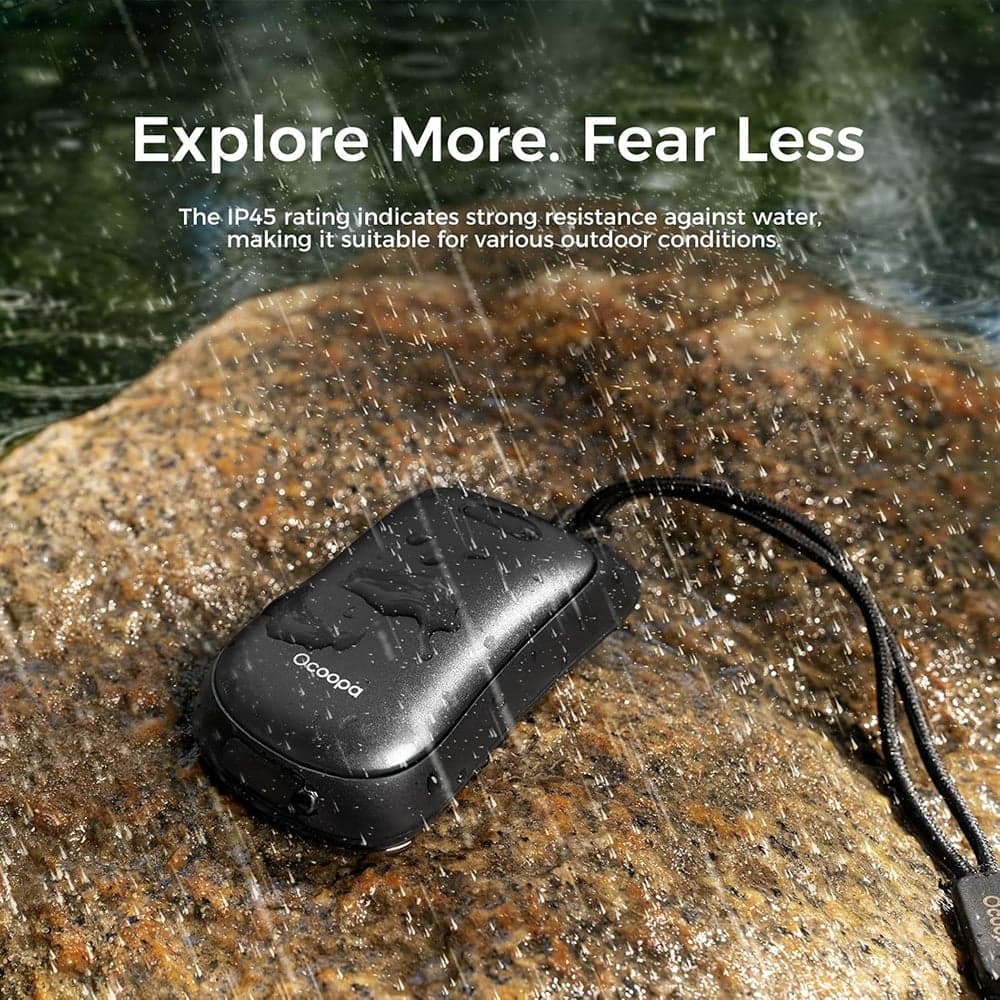 Ocoopa - Hand Warmer UT4 Urban (UT3061-BK) - USB-C, IP45, Ρυθμιζόμενη Θερμότητα, Μαγνητικό, με Λουράκι, 2x 3000mAh - Μαύρο 7