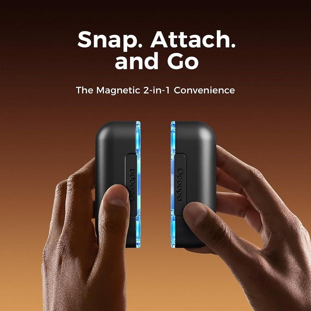 Ocoopa UT2s GamerPRO Θερμαντήρας Χεριών (UT4103-BK), Type-C, με Power Bank, RGB Φώτα, Μαγνητικός, MagTwins, 2x 5000mAh, Μαύρο 5