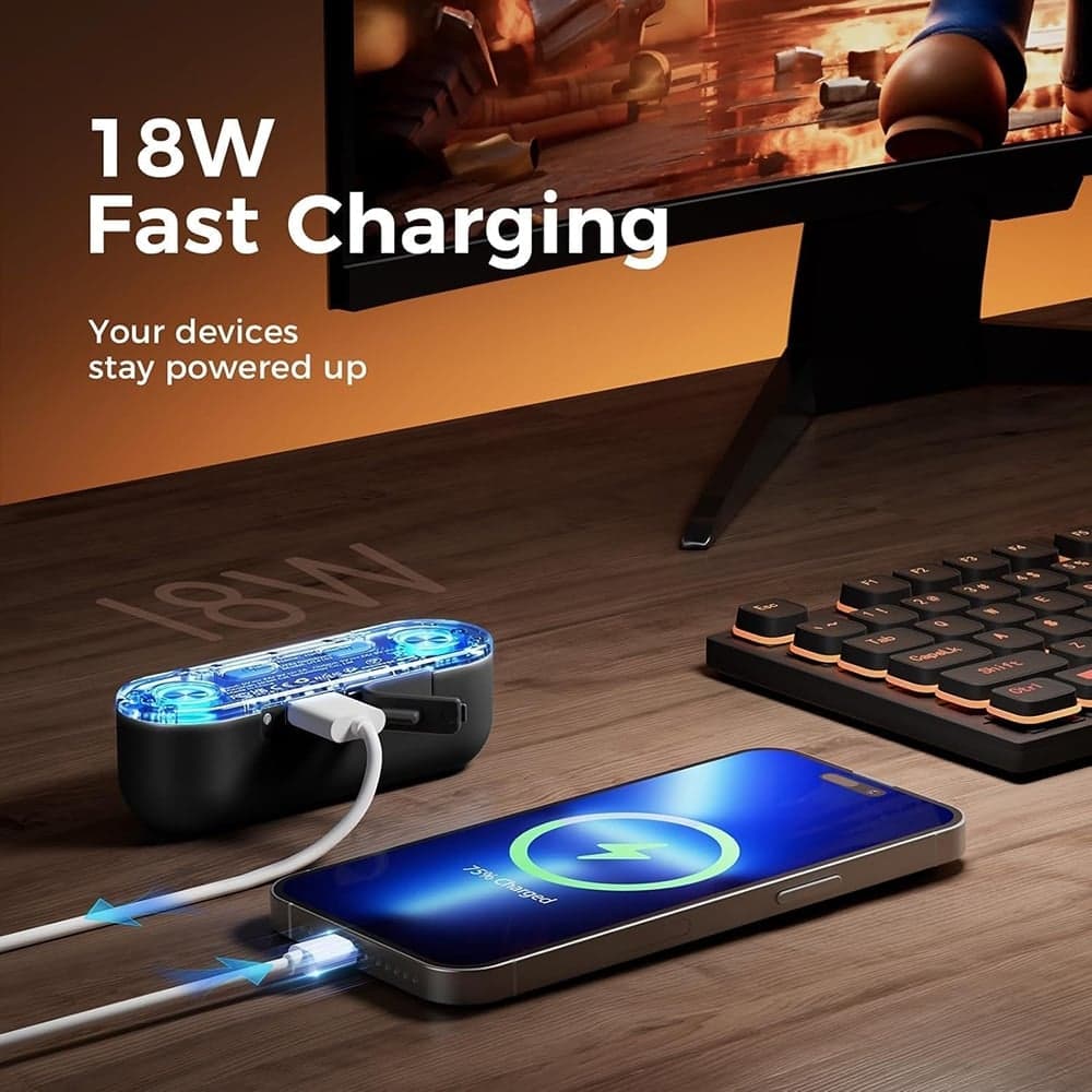 Ocoopa UT2s GamerPRO Θερμαντήρας Χεριών (UT4103-BK), Type-C, με Power Bank, RGB Φώτα, Μαγνητικός, MagTwins, 2x 5000mAh, Μαύρο 6