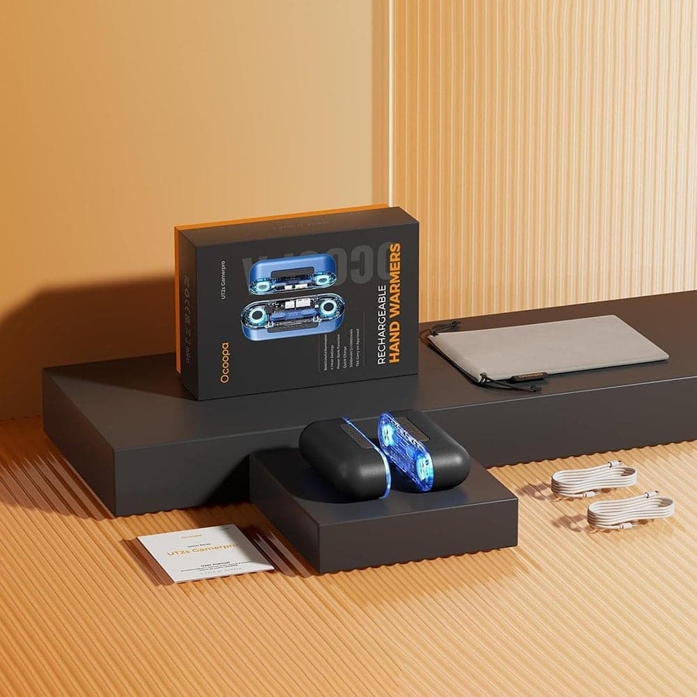 Ocoopa UT2s GamerPRO Θερμαντήρας Χεριών (UT4103-BK), Type-C, με Power Bank, RGB Φώτα, Μαγνητικός, MagTwins, 2x 5000mAh, Μαύρο 7