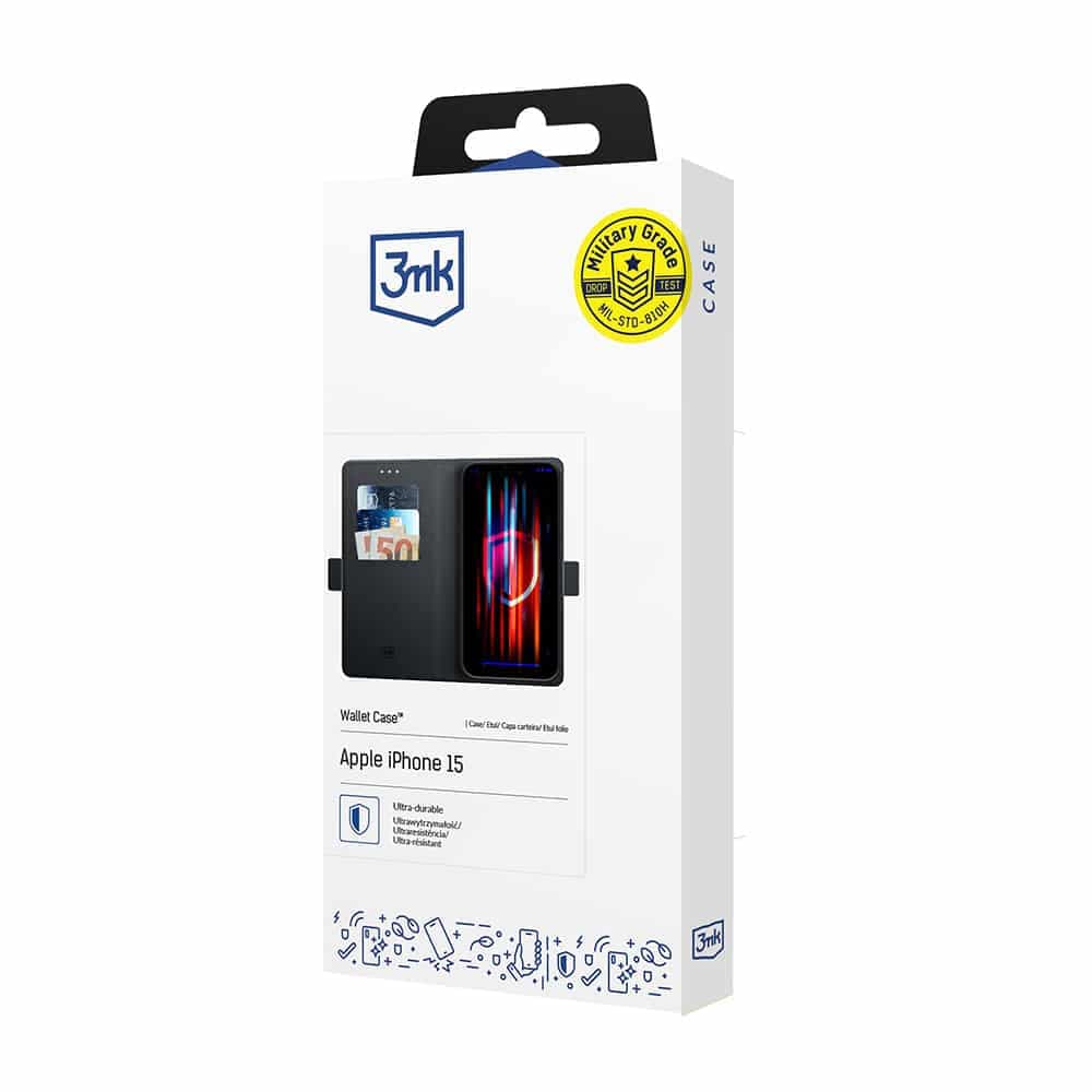3MK Wallet Case - θήκη για Google Pixel 9a - Μαύρο 6