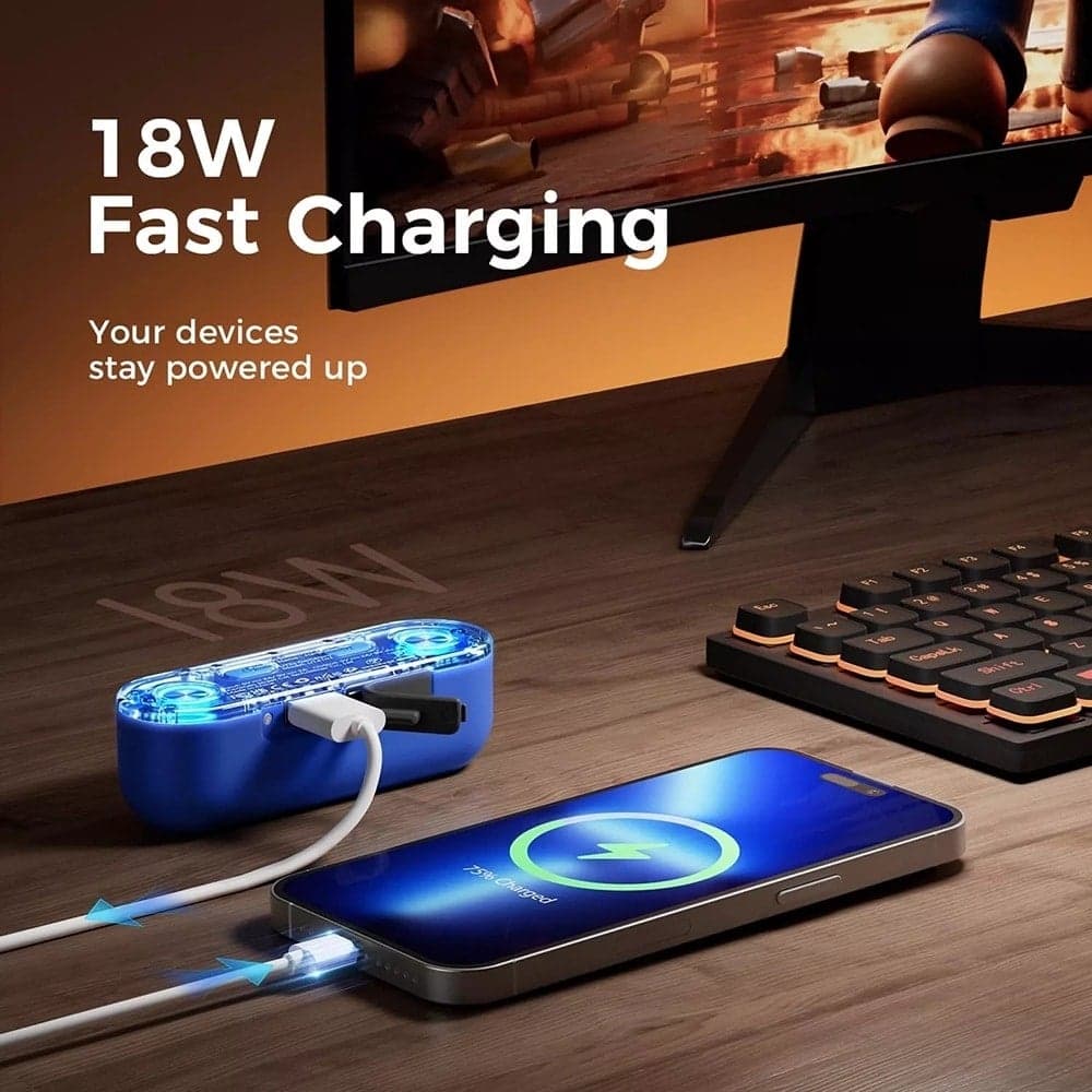Ocoopa UT2s GamerPro Θερμαντήρας Χεριών (UT4103-RD), Με Power Bank, Μαγνητικό Σχέδιο, 7 LED Φώτα, Type-C, 18W, 2x5000mAh, Κόκκινο 4