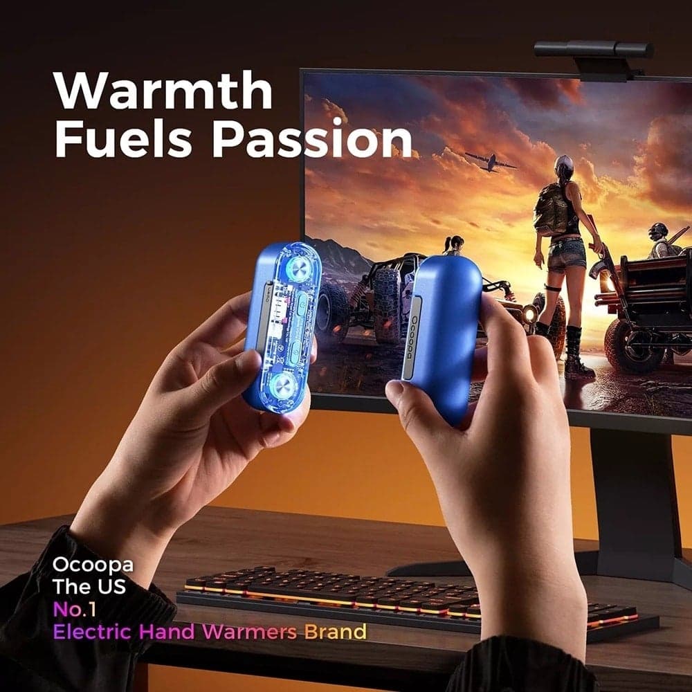 Ocoopa UT2s GamerPro Θερμαντήρας Χεριών (UT4103-RD), Με Power Bank, Μαγνητικό Σχέδιο, 7 LED Φώτα, Type-C, 18W, 2x5000mAh, Κόκκινο 2