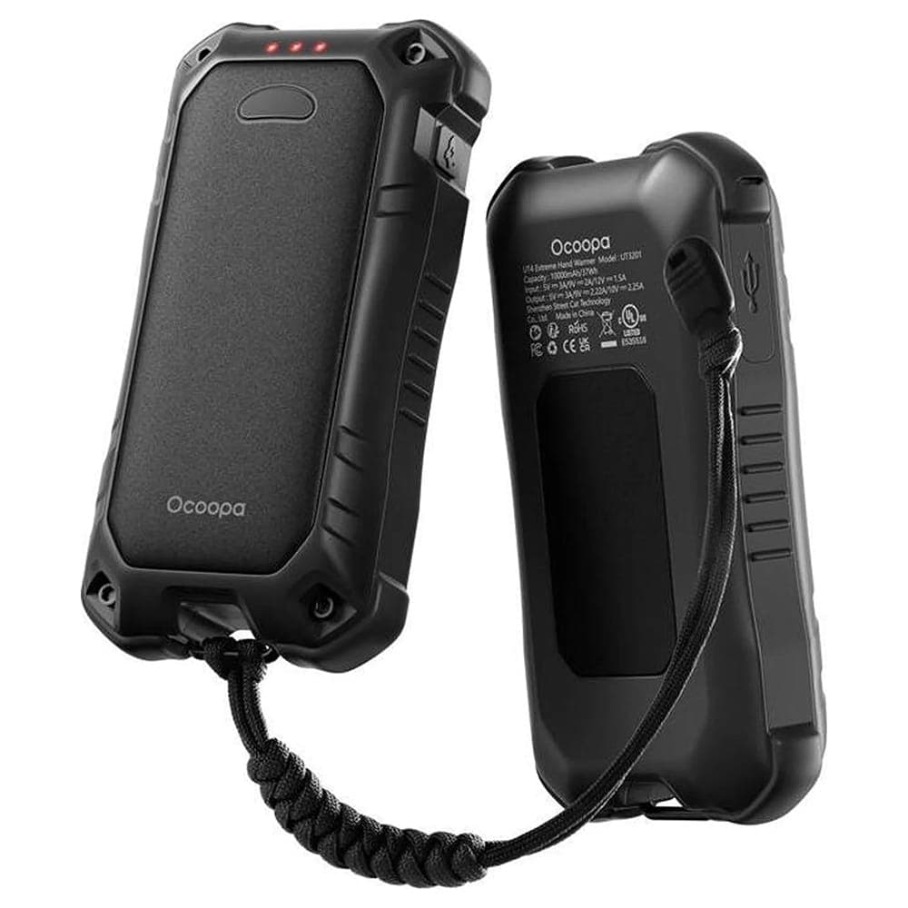 Ocoopa UT4 Extreme Θερμαντήρας Χεριών (UT3201-BK-BK), Με Power Bank, Ενσωματωμένος Φακός, IP56, Type-C, 2x 5000mAh, Μαύρος 3