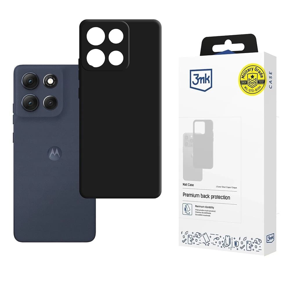 3MK Matt Case - θήκη για Motorola Moto G86 - Μαύρο