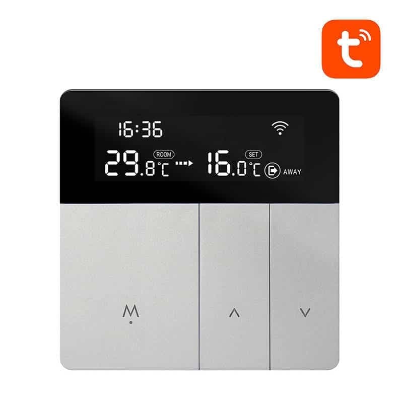 Avatto WT50 Έξυπνος Θερμοστάτης Θέρμανσης Νερού 3A Wi-Fi Tuya, Ασημί/Μαύρο 3