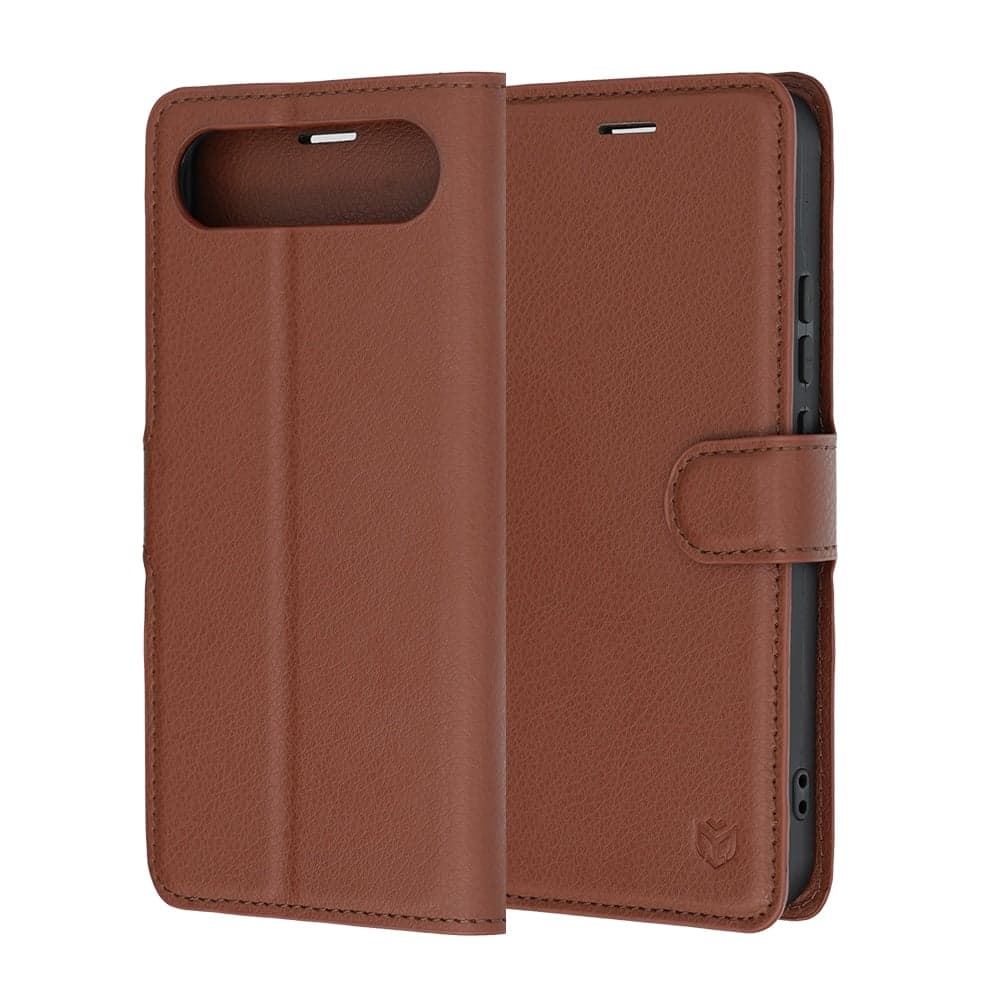 Techsuit Leather Folio - θήκη για Realme 16 - Καφέ 6