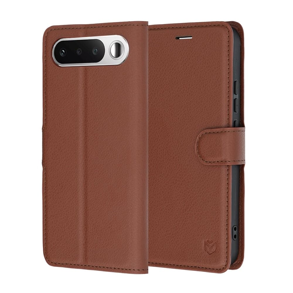 Techsuit Leather Folio - θήκη για Realme 16 - Καφέ