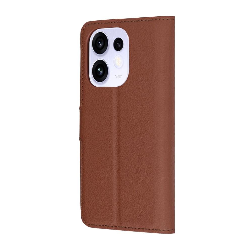 Techsuit Leather Folio - θήκη για Oppo Reno16 Pro - Καφέ 5