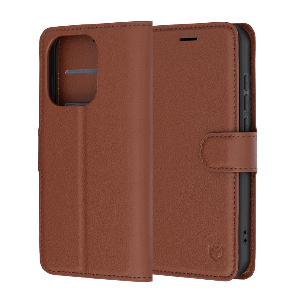Techsuit Leather Folio - θήκη για Oppo Reno16 Pro - Καφέ 6
