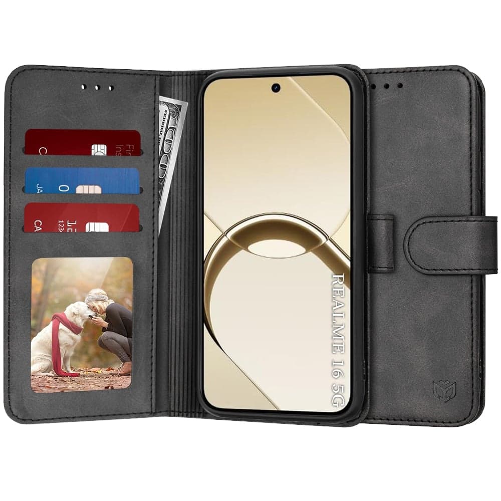 Techsuit Diary Book - θήκη για Realme 16 - Μαύρο