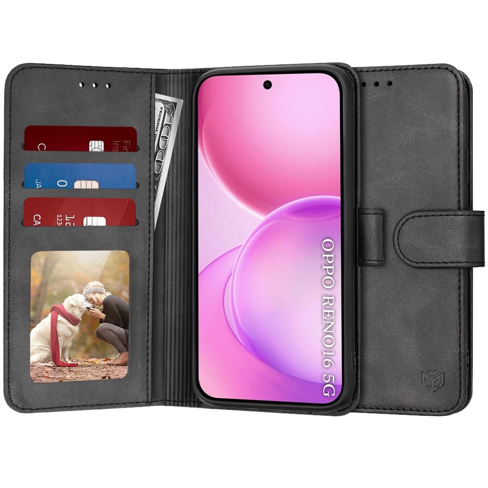 Techsuit Diary Book - θήκη για Oppo Reno16 Pro - Μαύρο