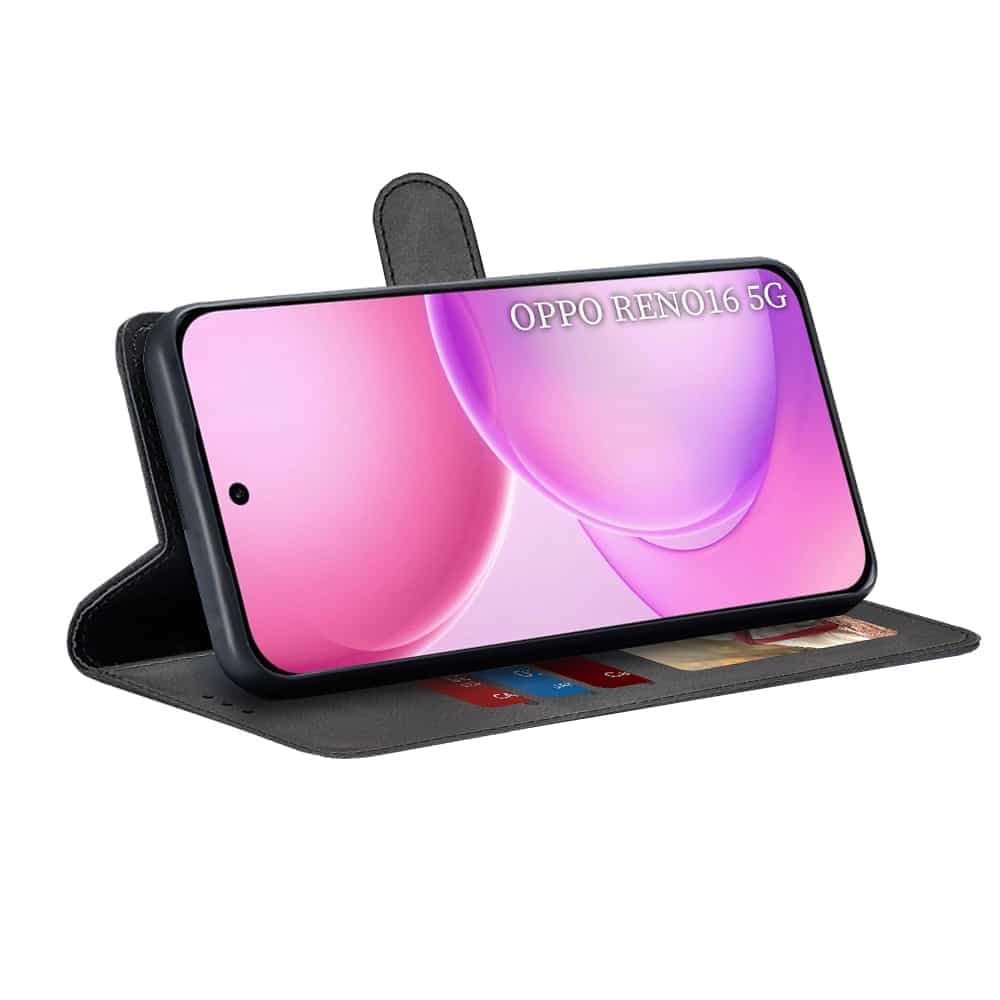 Techsuit Diary Book - θήκη για Oppo Reno16 Pro - Μαύρο 2
