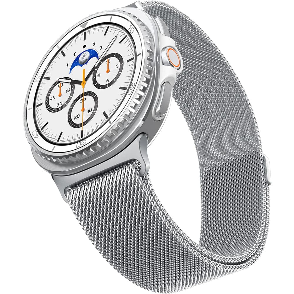 Spigen AMP10121 Μεταλλική Εφαρμογή για Samsung Galaxy Watch9/Watch8 (40mm/44mm)/Watch8 Classic, Ασημί 5