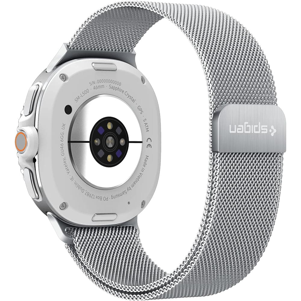 Spigen AMP10121 Μεταλλική Εφαρμογή για Samsung Galaxy Watch9/Watch8 (40mm/44mm)/Watch8 Classic, Ασημί