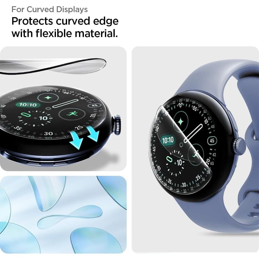Spigen Elite Shield EZ Fit (AFL08525) Προστατευτικός Φακός 2 Τεμαχίων για Google Pixel Watch 5 / Watch 4 / Watch 3 45mm, Διαφανής 5