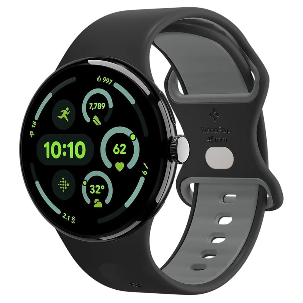 Spigen Nano Pop (AMP09486) Λουράκι για Google Pixel Watch 5 / Watch 4 / Watch 3 / Watch 2 / Watch 1 41mm, Μαύρο Σουσάμι