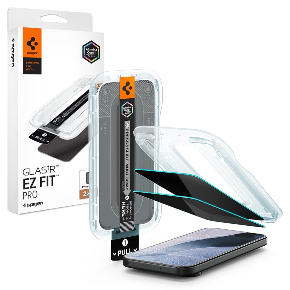 Spigen Glas.tR EZ-FIT Pro (AGL11481) Προστασία Οθόνης, Απόρρητο, Google Pixel 11 Pro/10 Pro/9 Pro/9, 2 Τεμάχια