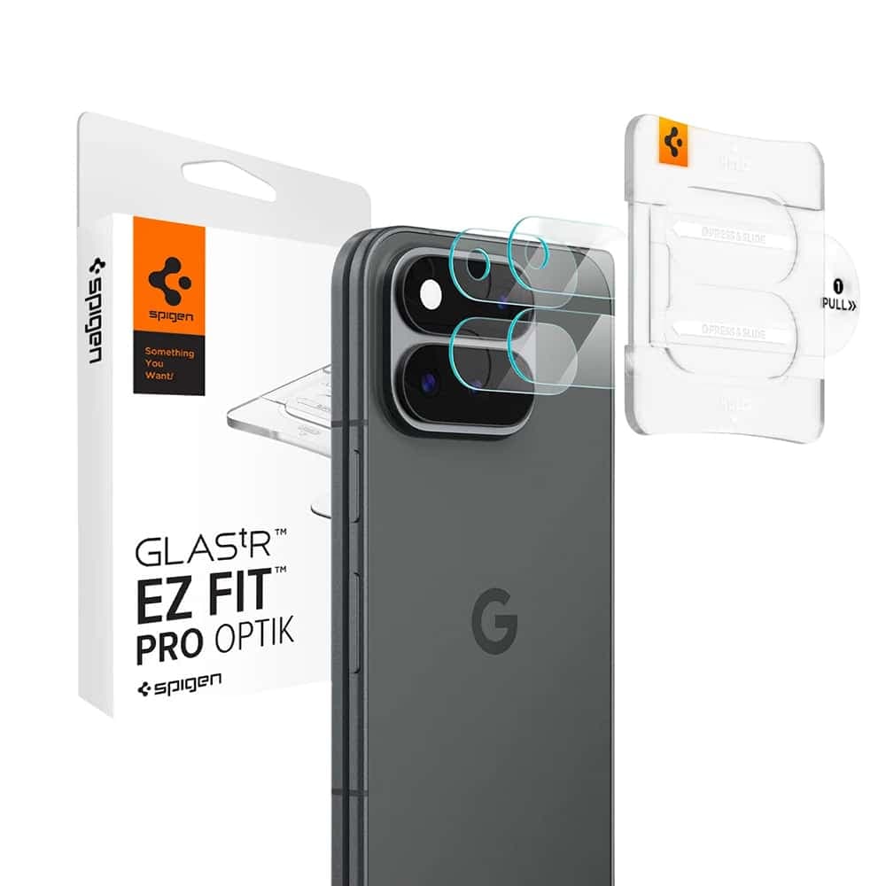Spigen Optik.tR EZ Fit Pro Camera Glass (AGL11491) για Google Pixel 11 Pro Fold, Crystal Clear, 2 Τεμάχια