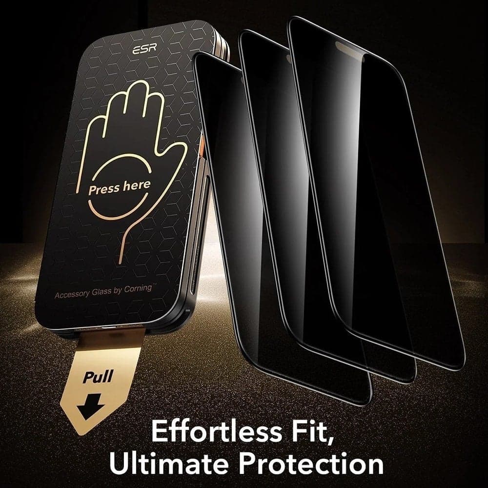 ESR Privacy Armorite Pro Προστατευτικό Οθόνης UltraFit (3 Τεμάχια) - iPhone 18 Pro Max - Μαύρο 2