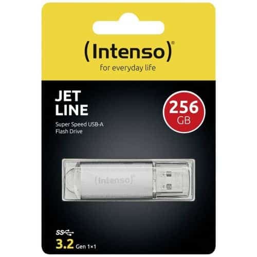 Intenso Pendrive Jet Line 256GB USB 3.2 Ασημί (3541492)