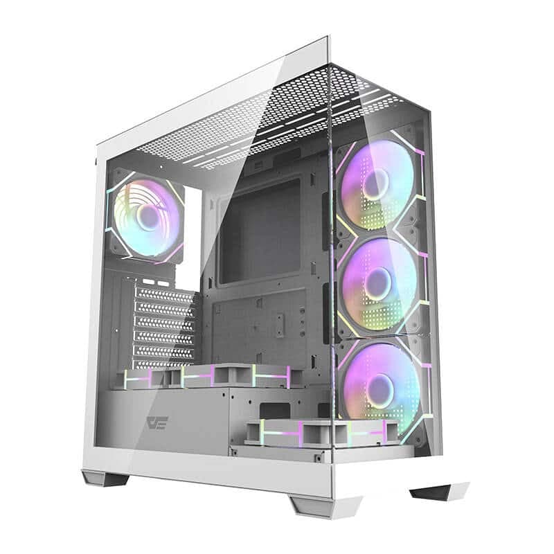 Darkflash DS900 Κουτί Υπολογιστή με 7 Ανεμιστήρες ARGB, Λευκό