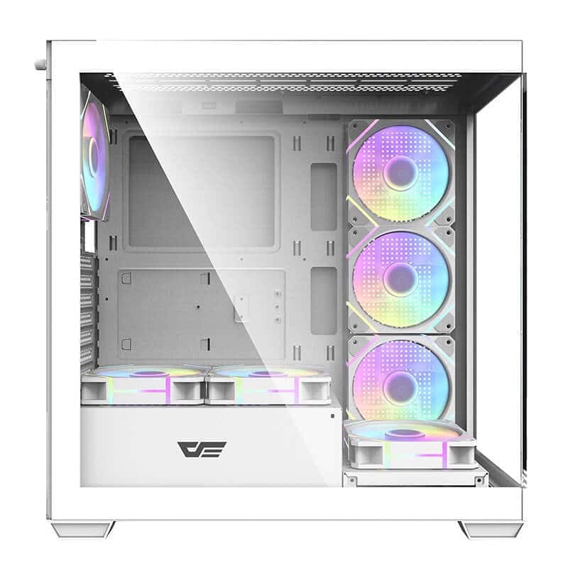 Darkflash DS900 Κουτί Υπολογιστή με 7 Ανεμιστήρες ARGB, Λευκό 2