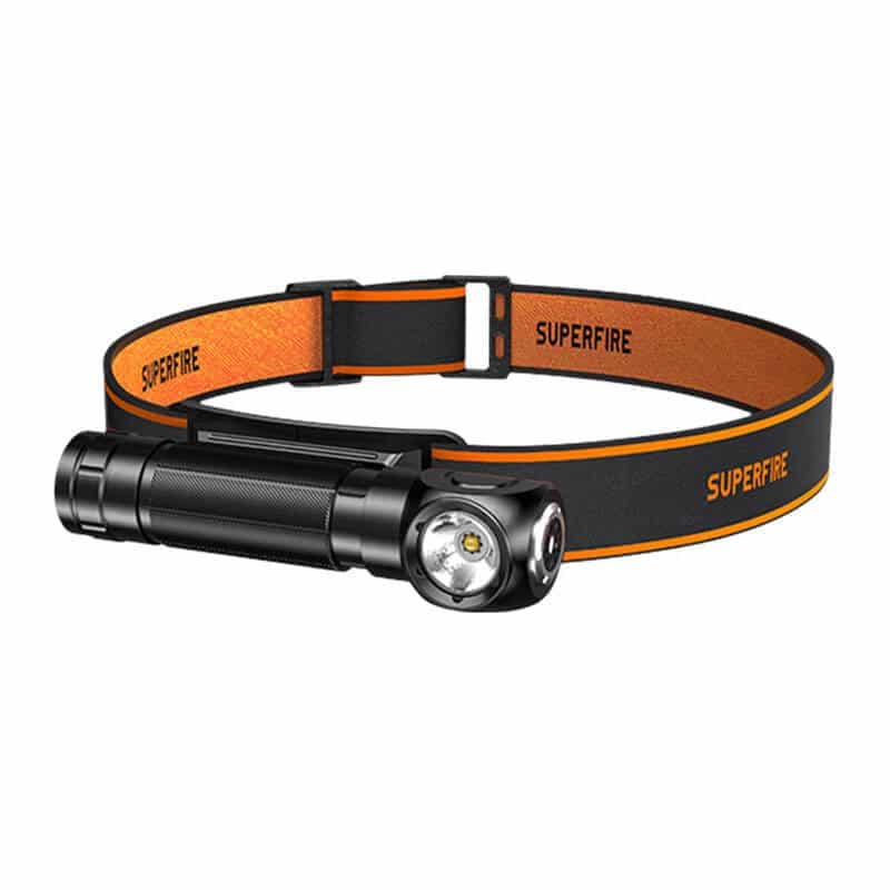 Superfire TH04 Φακός Κεφαλής 600 lm, USB-C, 5 Λειτουργίες, 127 μ.