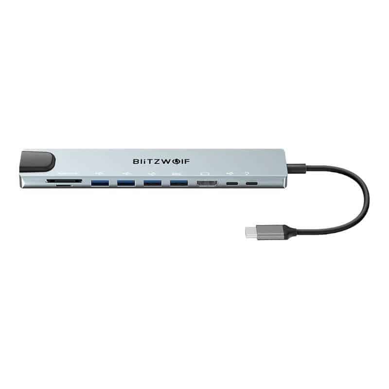 BlitzWolf BW-TH5 Σταθμός Σύνδεσης 10σε1 USB-C, Ασημί 2