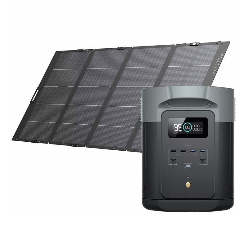 ECOFLOW Delta 2 Max Πακέτο με Φωτοβολταϊκό Πάνελ 400W (Πτυσσόμενο)