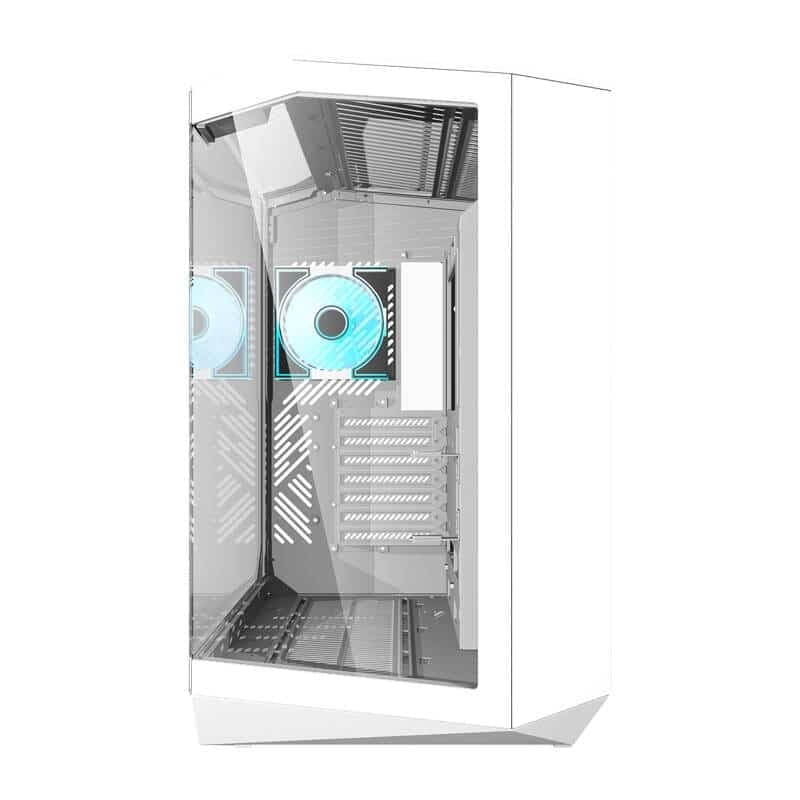Darkflash DY470 Θήκη Υπολογιστή με 4 Ανεμιστήρες, Λευκή 4