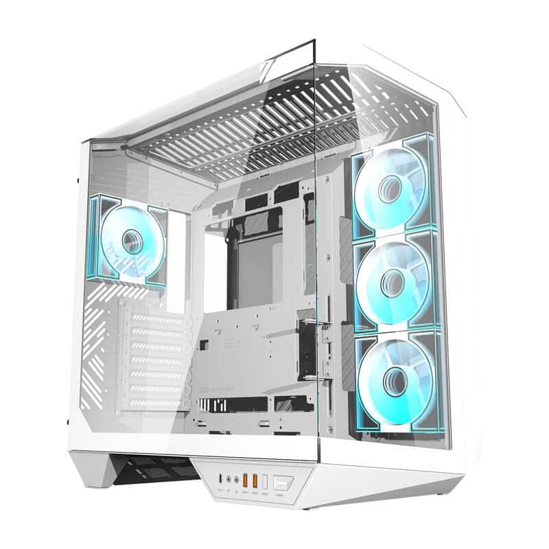 Darkflash DY470 Θήκη Υπολογιστή με 4 Ανεμιστήρες, Λευκή