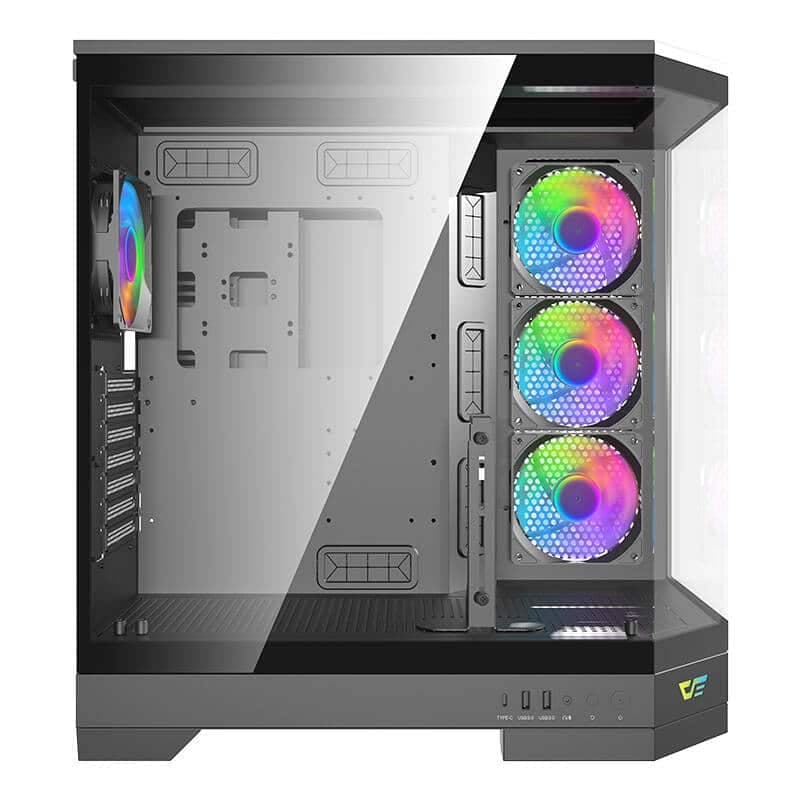 Darkflash DQX90 Θήκη Υπολογιστή ATX, Γυάλινα Πάνελ, Μαύρη 2