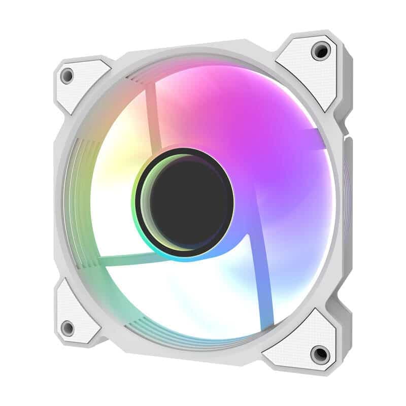Darkflash DR08 3-σε-1 Ανεμιστήρας Ψύξης PWM A-RGB, Λευκό