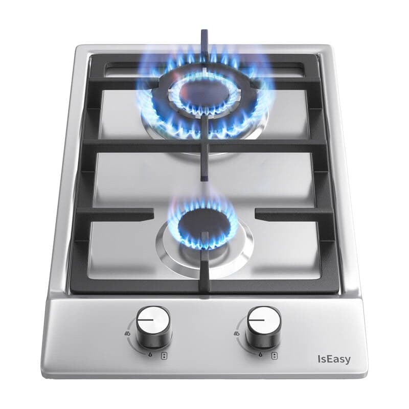 IsEasy MGBS-312A Εστία Αερίου Διπλής Ζώνης, Ανοξείδωτο Ατσάλι 2