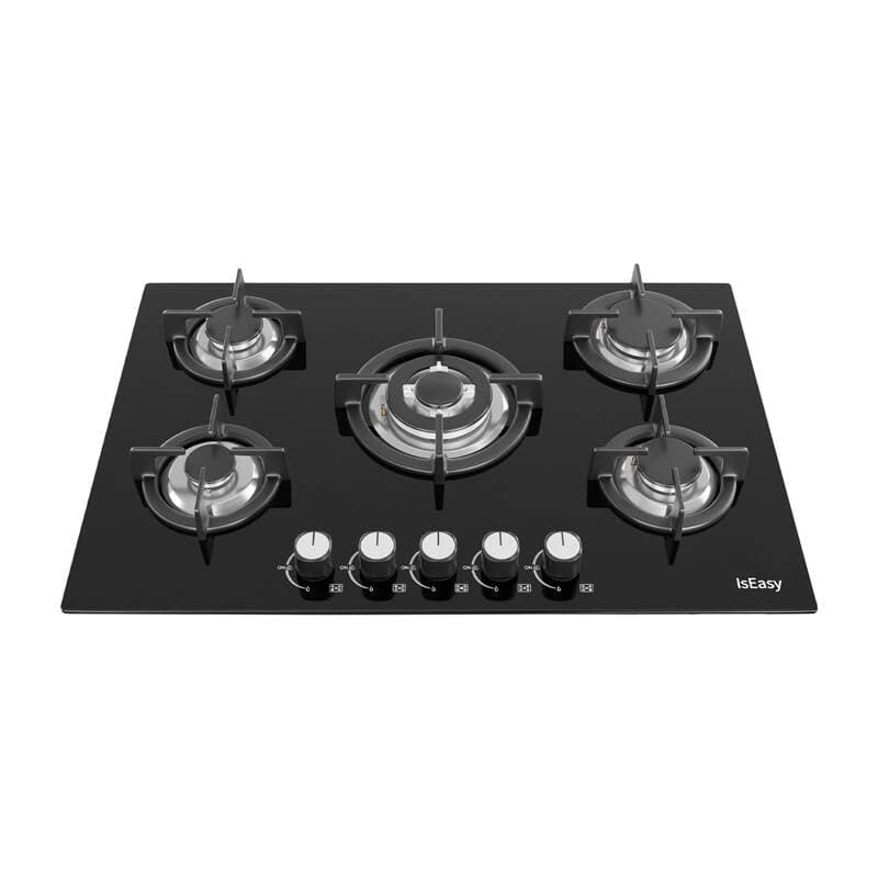 IsEasy MGBG-775 Εστία Αερίου Πέντε Καυστήρων, Γυάλινη Επιφάνεια 2