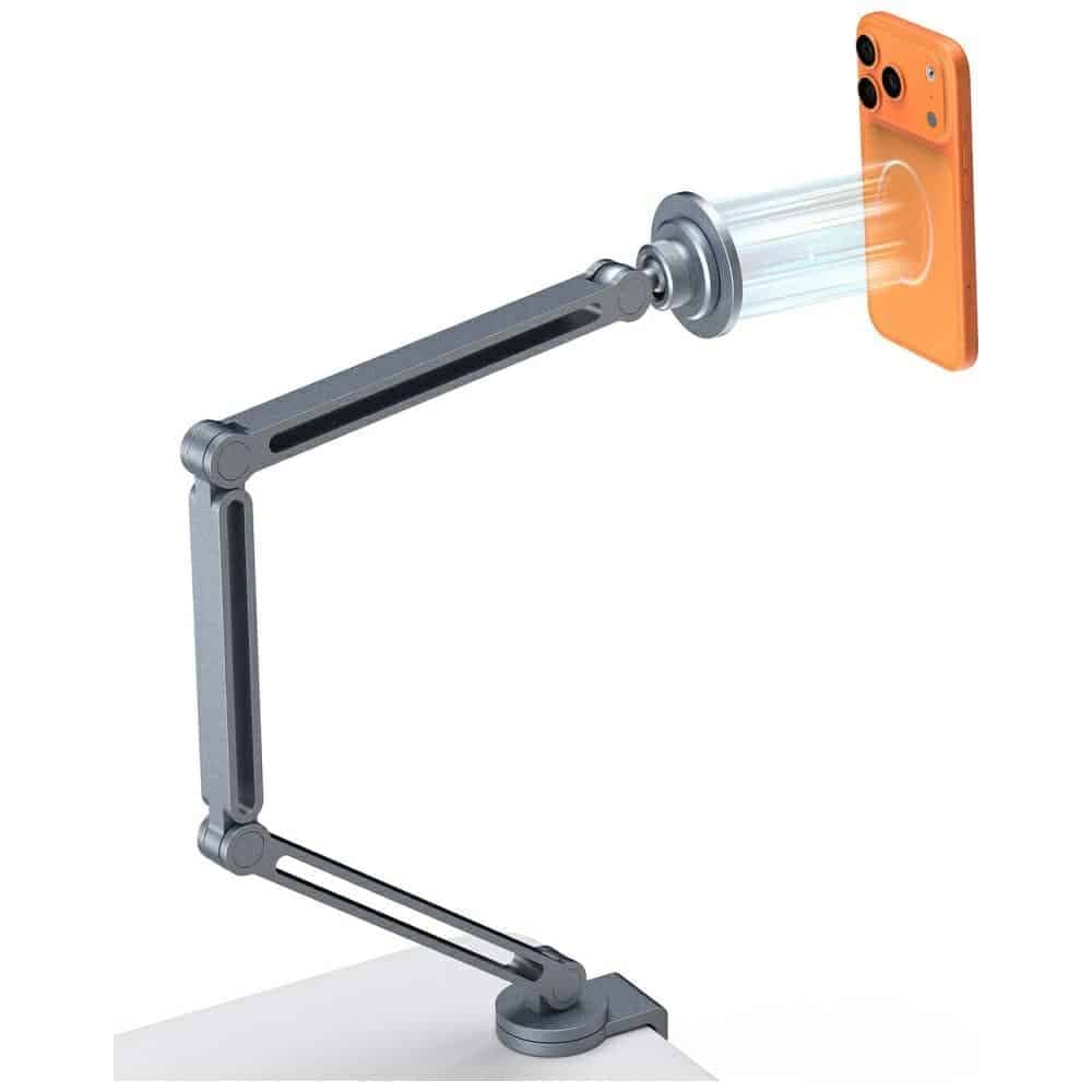 4smarts Mount ErgoPro Desk Clamp Μαγνητική Βάση για Τηλέφωνο και Tablet, Γκρι 3