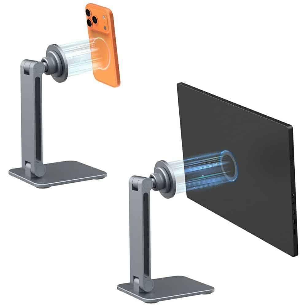 4smarts ErgoPro Desk Stand Μαγνητική Βάση για Τηλέφωνο και Tablet, Γκρι 2