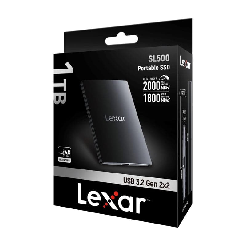 Lexar SL500 Φορητός SSD 1TB, Ταχύτητες 2.000 MB/s, Μεταλλικό Σασί 6