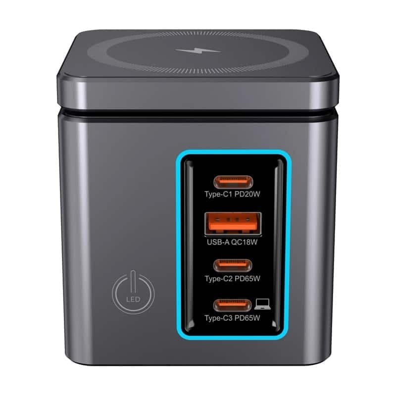 BlitzWolf BW-i113 Φορτιστής Δικτύου GaN, 3xUSB-C, USB-A, 105W 3