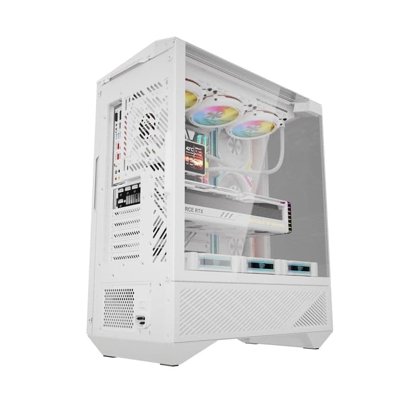 Darkflash DY460 Θήκη Υπολογιστή με 4 Ανεμιστήρες ARGB, Λευκή 7