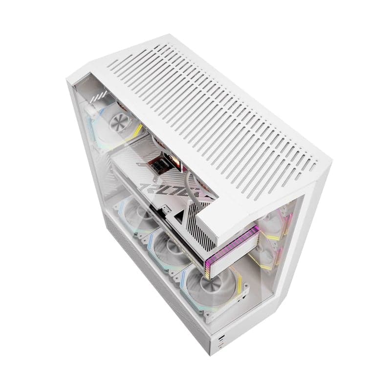 Darkflash DY460 Θήκη Υπολογιστή με 4 Ανεμιστήρες ARGB, Λευκή 8