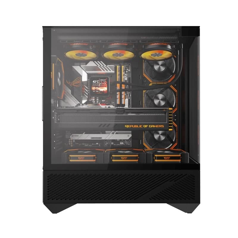 Darkflash DY460 Θήκη Υπολογιστή με 4 Ανεμιστήρες ARGB, Μαύρη 4
