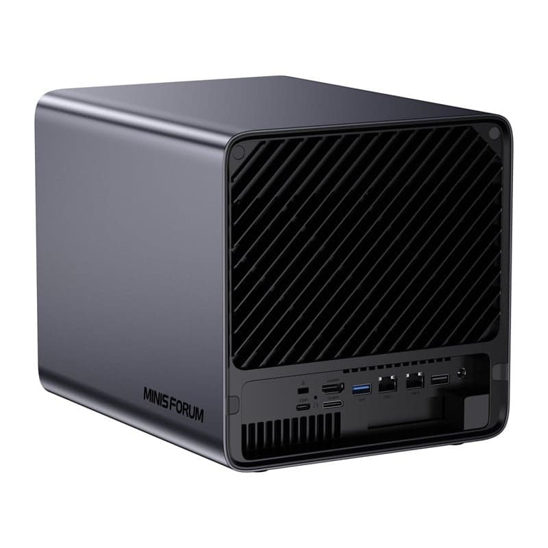 Minis Forum NAS N5 Pro Mini-PC, AMD Ryzen AI 9 HX Pro 370, 32GB + 128GB 3