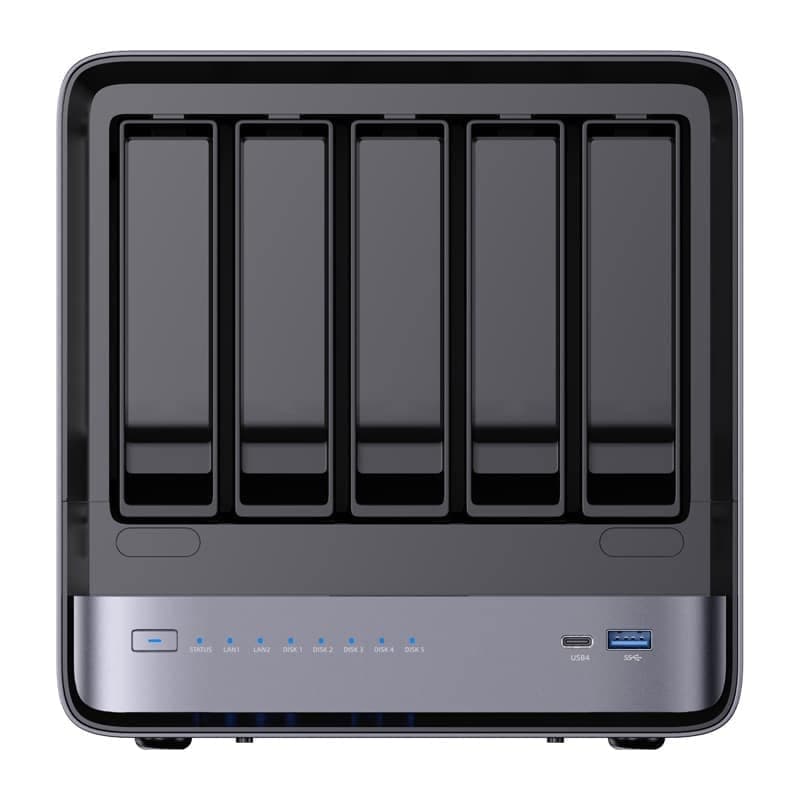 Minis Forum NAS N5 Pro Mini-PC, AMD Ryzen AI 9 HX Pro 370, 32GB + 128GB 5