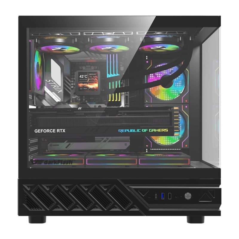DarkFlash DS950V Θήκη Υπολογιστή με Οθόνη IPS, Μαύρη, 6 Ανεμιστήρες 2