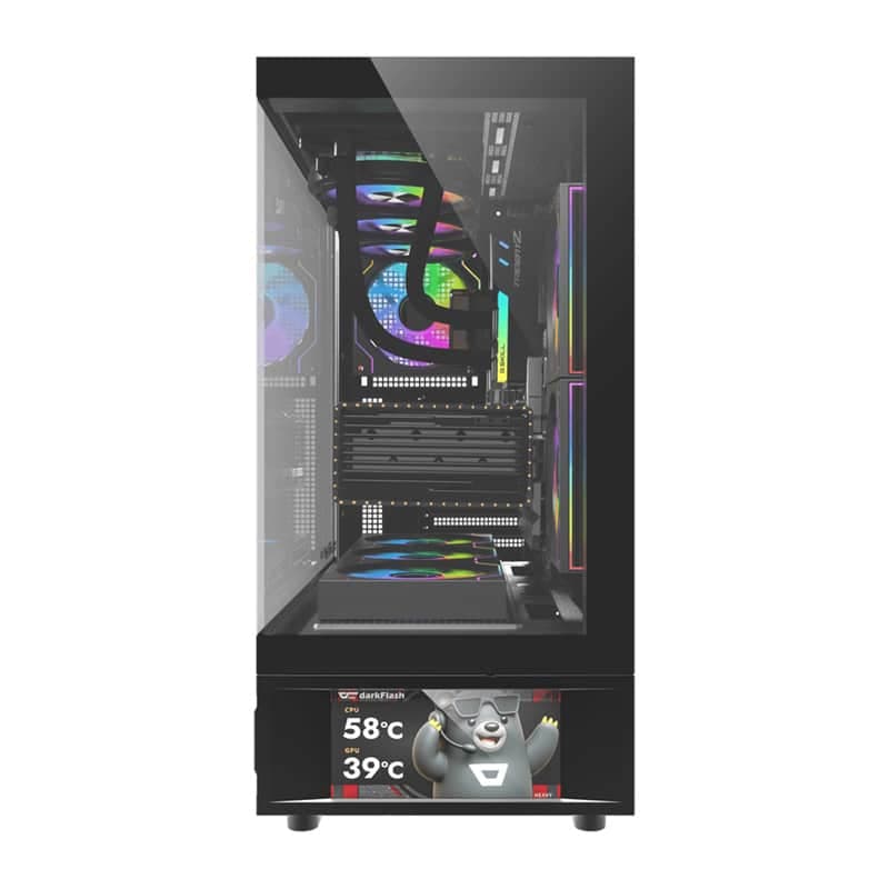 DarkFlash DS950V Θήκη Υπολογιστή με Οθόνη IPS, Μαύρη, 6 Ανεμιστήρες 3