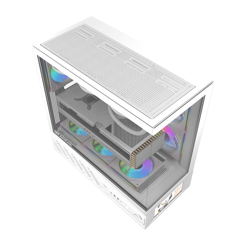 DarkFlash DS950V Θήκη Υπολογιστή με Οθόνη IPS, Λευκή, 6 Ανεμιστήρες 5