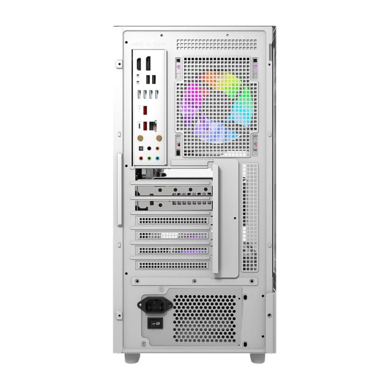 DarkFlash DS950V Θήκη Υπολογιστή με Οθόνη IPS, Λευκή, 6 Ανεμιστήρες 6