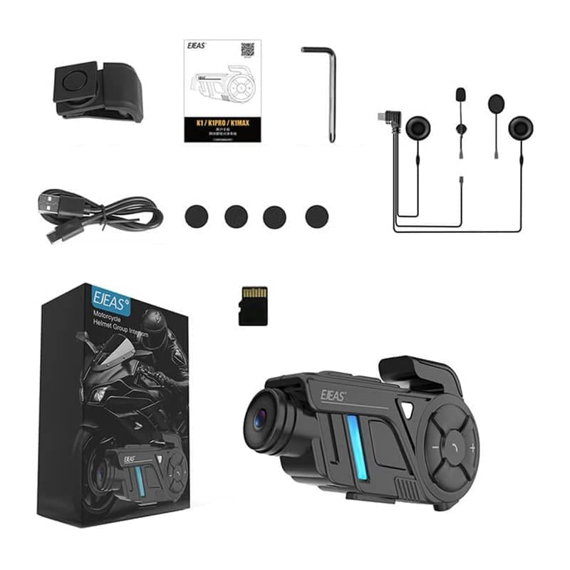 EJEAS K1 Pro+ Ενδοεπικοινωνία Μοτοσικλέτας με Συσκευή Εγγραφής 2